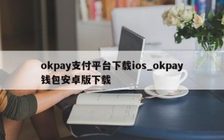 okpay支付平台下载ios_okpay钱包安卓版下载