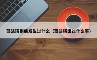 蓝洁瑛到底发生过什么（蓝洁瑛出过什么事）