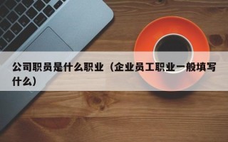 公司职员是什么职业（企业员工职业一般填写什么）