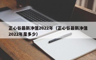 正心谷最新净值2022年（正心谷最新净值2022年是多少）