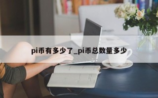 pi币有多少了_pi币总数量多少