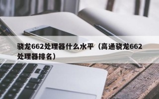 骁龙662处理器什么水平（高通骁龙662处理器排名）