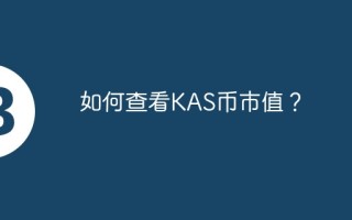 如何查看KAS币市值？