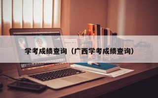 学考成绩查询（广西学考成绩查询）