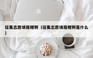 征集志愿填报规则（征集志愿填报规则是什么）