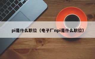 pi是什么职位（电子厂npi是什么职位）