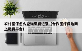 农村医保怎么查询缴费记录（合作医疗保险网上缴费平台）