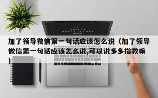 加了领导微信第一句话应该怎么说（加了领导微信第一句话应该怎么说,可以说多多指教嘛）