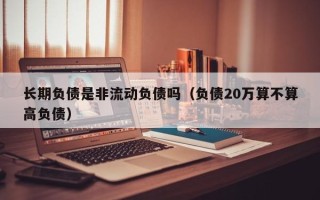 长期负债是非流动负债吗（负债20万算不算高负债）