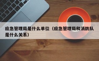 应急管理局是什么单位（应急管理局和消防队是什么关系）