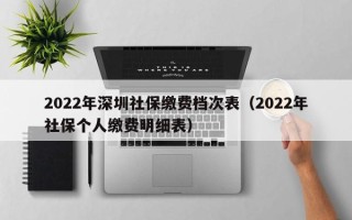 2022年深圳社保缴费档次表（2022年社保个人缴费明细表）