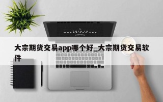 大宗期货交易app哪个好_大宗期货交易软件