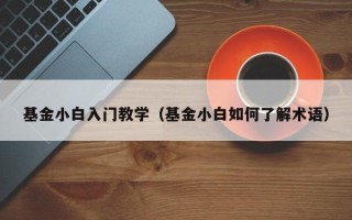 基金小白入门教学（基金小白如何了解术语）