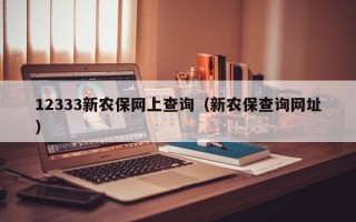 12333新农保网上查询（新农保查询网址）