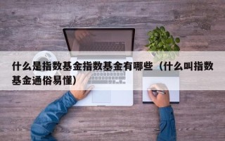 什么是指数基金指数基金有哪些（什么叫指数基金通俗易懂）