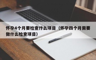 怀孕4个月要检查什么项目（怀孕四个月需要做什么检查项目）