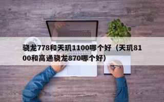 骁龙778和天玑1100哪个好（天玑8100和高通骁龙870哪个好）