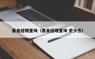 基金经理查询（基金经理查询 史少杰）