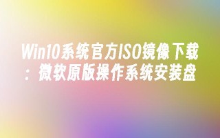 Win10系统官方ISO镜像下载：微软原版操作系统安装盘