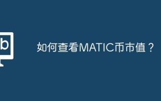 如何查看MATIC币市值？