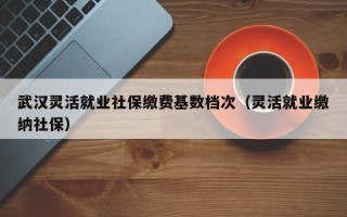 武汉灵活就业社保缴费基数档次（灵活就业缴纳社保）