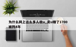 为什么网上这么多人收u_卖u赚了1700被判4年