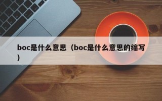 boc是什么意思（boc是什么意思的缩写）