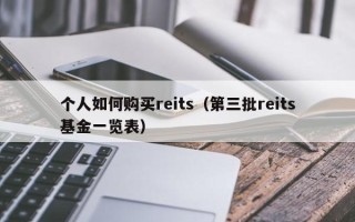 个人如何购买reits（第三批reits基金一览表）