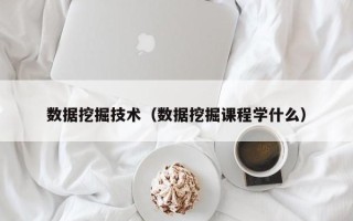 数据挖掘技术（数据挖掘课程学什么）