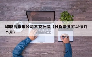 辞职后举报公司不交社保（社保最多可以停几个月）