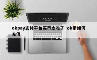 okpay支付平台买币太难了_ok币如何充值