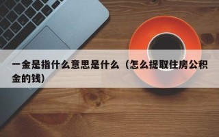 一金是指什么意思是什么（怎么提取住房公积金的钱）